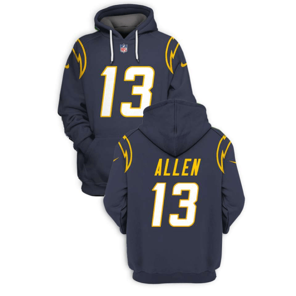 Men's Los Angeles Chargers #13 Keenan Allen 2021 Navy Pullover Hoodie
